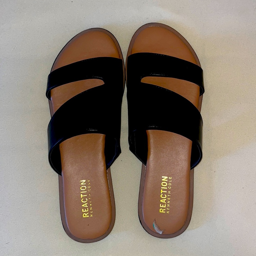 Black Reaction Slip on Sandals WORN ONCE
